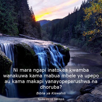 Picture 03 - Ayubu 21:18 SWHULB - Ni mara ngapi inatokea kwamba wanakuwa kama mabua - Bible Verse Picture
