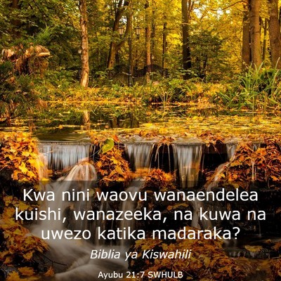 Picture 03 - Ayubu 21:7 SWHULB - Kwa nini waovu wanaendelea kuishi, wanazeeka, na - Bible Verse Picture