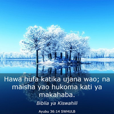Picture 03 - Ayubu 36:14 SWHULB - Hawa hufa katika ujana wao; na maisha yao hukoma - Bible Verse Picture