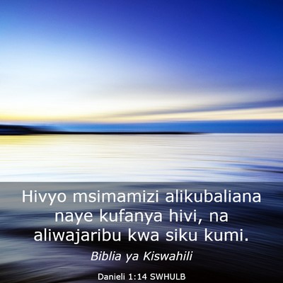 Picture 03 - Danieli 1:14 SWHULB - Hivyo msimamizi alikubaliana naye kufanya hivi, - Bible Verse Picture