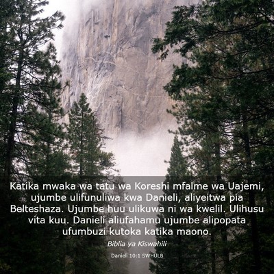 Picture 03 - Danieli 10:1 SWHULB - Katika mwaka wa tatu wa Koreshi mfalme wa Uajemi, - Bible Verse Picture