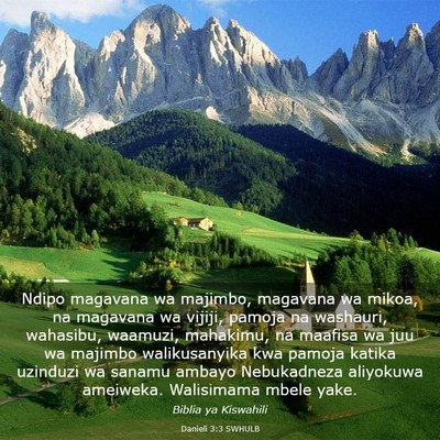 Picture 03 - Danieli 3:3 SWHULB - Ndipo magavana wa majimbo, magavana wa mikoa, na - Bible Verse Picture