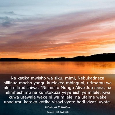 Picture 03 - Danieli 4:34 SWHULB - Na katika mwisho wa siku, mimi, Nebukadneza - Bible Verse Picture