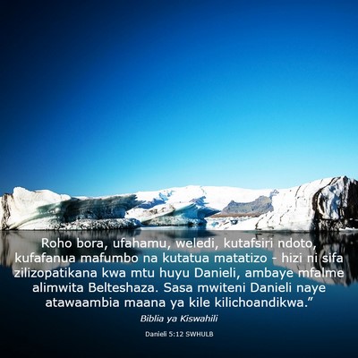 Picture 03 - Danieli 5:12 SWHULB - Roho bora, ufahamu, weledi, kutafsiri ndoto, - Bible Verse Picture
