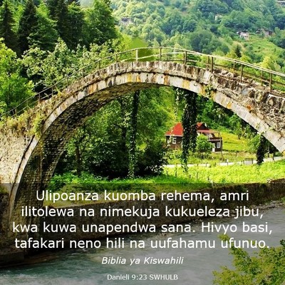 Picture 03 - Danieli 9:23 SWHULB - Ulipoanza kuomba rehema, amri ilitolewa na - Bible Verse Picture