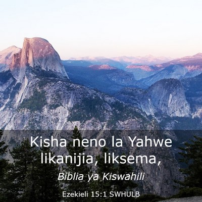 Picture 03 - Ezekieli 15:1 SWHULB - Kisha neno la Yahwe likanijia, - Bible Verse Picture