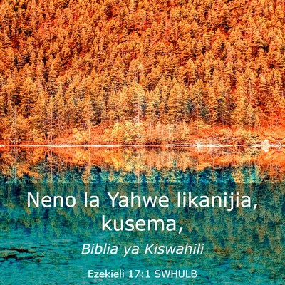 Picture 03 - Ezekieli 17:1 SWHULB - Neno la Yahwe likanijia, - Bible Verse Picture