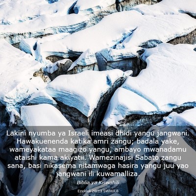 Picture 03 - Ezekieli 20:13 SWHULB - Lakini nyumba ya Israeli imeasi dhidi yangu - Bible Verse Picture