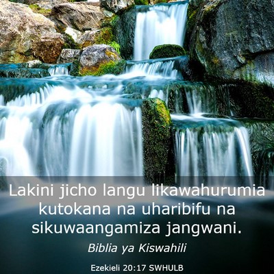 Picture 03 - Ezekieli 20:17 SWHULB - Lakini jicho langu likawahurumia kutokana na - Bible Verse Picture