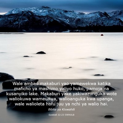 Picture 03 - Ezekieli 32:23 SWHULB - Wale ambao makaburi yao yamewekwa katika maficho - Bible Verse Picture