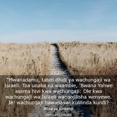 Picture 03 - Ezekieli 34:2 SWHULB - “Mwanadamu, tabiri dhidi ya wachungaji wa - Bible Verse Picture