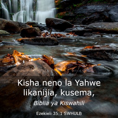 Picture 03 - Ezekieli 35:1 SWHULB - Kisha neno la Yahwe likanijia, - Bible Verse Picture