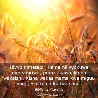 Picture 03 - Ezekieli 37:10 SWHULB - Hivyo nimetabiri kama nilivyokuwa nimeamriwa; - Bible Verse Picture