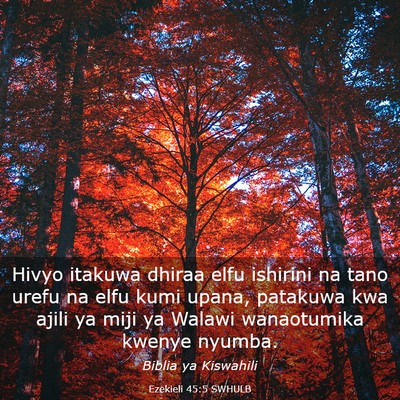 Picture 03 - Ezekieli 45:5 SWHULB - Hivyo itakuwa dhiraa elfu ishirini na tano urefu - Bible Verse Picture