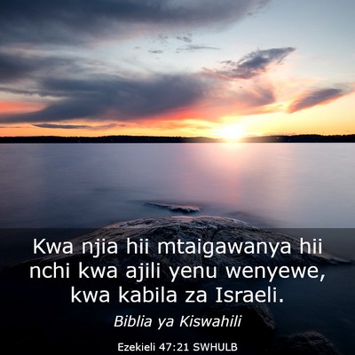 Picture 03 - Ezekieli 47:21 SWHULB - Kwa njia hii mtaigawanya hii nchi kwa ajili yenu - Bible Verse Picture