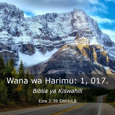 Picture 03 - Ezra 2:39 SWHULB - Wana wa Harimu: 1, - Bible Verse Picture