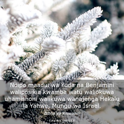 Picture 03 - Ezra 4:1 SWHULB - Ndipo maadui wa Yuda na Benjamini waliposikia - Bible Verse Picture