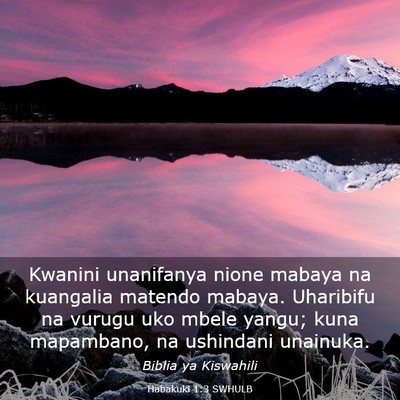 Picture 03 - Habakuki 1:3 SWHULB - Kwanini unanifanya nione mabaya na kuangalia - Bible Verse Picture