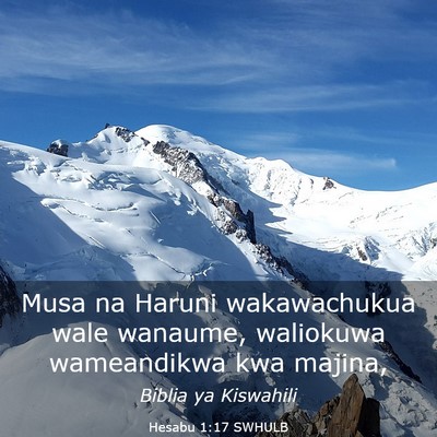 Picture 03 - Hesabu 1:17 SWHULB - Musa na Haruni wakawachukua wale wanaume, - Bible Verse Picture