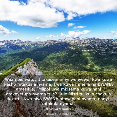Picture 03 - Hesabu 11:18 SWHULB - Waambie watu, 'Jitakaseni ninyi wenyewe, kwa kuwa - Bible Verse Picture