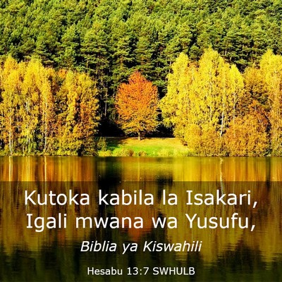 Picture 03 - Hesabu 13:7 SWHULB - Kutoka kabila la Isakari, Igali mwana wa - Bible Verse Picture