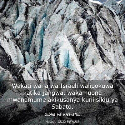 Picture 03 - Hesabu 15:32 SWHULB - Wakati wana wa Israeli walipokuwa katika jangwa, - Bible Verse Picture