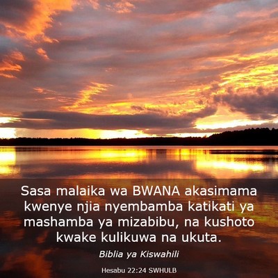 Picture 03 - Hesabu 22:24 SWHULB - Sasa malaika wa BWANA akasimama kwenye njia - Bible Verse Picture