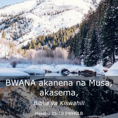 Picture 03 - Hesabu 25:10 SWHULB - BWANA akanena na Musa, - Bible Verse Picture