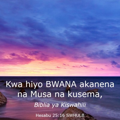 Picture 03 - Hesabu 25:16 SWHULB - Kwa hiyo BWANA akanena na Musa na - Bible Verse Picture