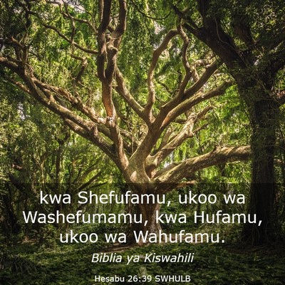 Picture 03 - Hesabu 26:39 SWHULB - kwa Shefufamu, ukoo wa Washefumamu, kwa Hufamu, - Bible Verse Picture
