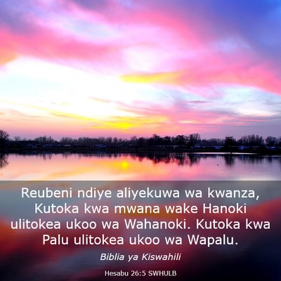 Picture 03 - Hesabu 26:5 SWHULB - Reubeni ndiye aliyekuwa wa kwanza, Kutoka kwa - Bible Verse Picture