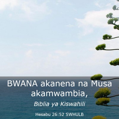 Picture 03 - Hesabu 26:52 SWHULB - BWANA akanena na Musa - Bible Verse Picture