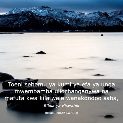 Picture 03 - Hesabu 28:29 SWHULB - Toeni sehemu ya kumi ya efa ya unga mwembamba - Bible Verse Picture