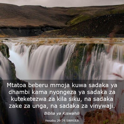 Picture 03 - Hesabu 29:28 SWHULB - Mtatoa beberu mmoja kuwa sadaka ya dhambi kama - Bible Verse Picture