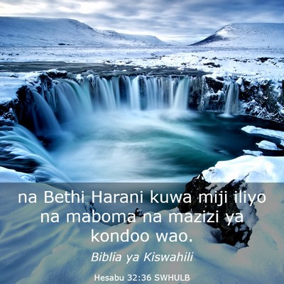 Picture 03 - Hesabu 32:36 SWHULB - na Bethi Harani kuwa miji iliyo na maboma na - Bible Verse Picture