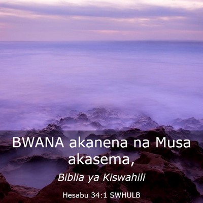 Picture 03 - Hesabu 34:1 SWHULB - BWANA akanena na Musa - Bible Verse Picture