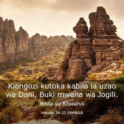 Picture 03 - Hesabu 34:22 SWHULB - Kiongozi kutoka kabila la uzao wa Dani, Buki - Bible Verse Picture