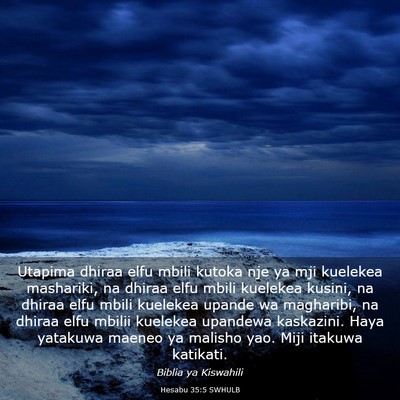 Picture 03 - Hesabu 35:5 SWHULB - Utapima dhiraa elfu mbili kutoka nje ya mji - Bible Verse Picture