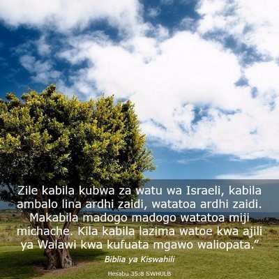 Picture 03 - Hesabu 35:8 SWHULB - Zile kabila kubwa za watu wa Israeli, kabila - Bible Verse Picture