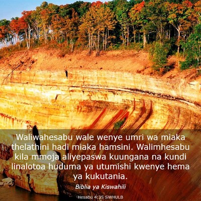 Picture 03 - Hesabu 4:35 SWHULB - Waliwahesabu wale wenye umri wa miaka thelathini - Bible Verse Picture