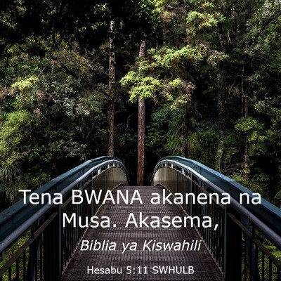 Picture 03 - Hesabu 5:11 SWHULB - Tena BWANA akanena na Musa. - Bible Verse Picture