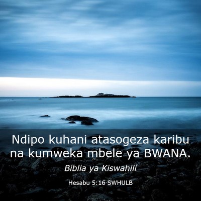 Picture 03 - Hesabu 5:16 SWHULB - Ndipo kuhani atasogeza karibu na kumweka mbele ya - Bible Verse Picture
