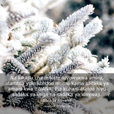 Picture 03 - Hesabu 6:17 SWHULB - Na kikapu cha mikate isiyowekwa amira, atamtoa - Bible Verse Picture