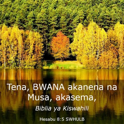 Picture 03 - Hesabu 8:5 SWHULB - Tena, BWANA akanena na Musa, - Bible Verse Picture
