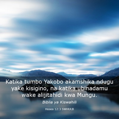 Picture 03 - Hosea 12:3 SWHULB - Katika tumbo Yakobo akamshika ndugu yake - Bible Verse Picture