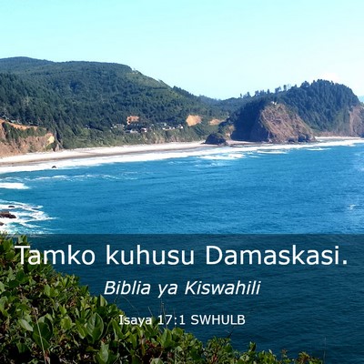 Picture 03 - Isaya 17:1 SWHULB - Tamko kuhusu - Bible Verse Picture