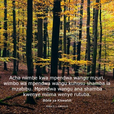 Picture 03 - Isaya 5:1 SWHULB - Acha niimbe kwa mpendwa wangu mzuri, wimbo wa - Bible Verse Picture