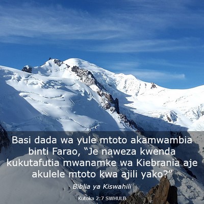 Picture 03 - Kutoka 2:7 SWHULB - Basi dada wa yule mtoto akamwambia binti Farao, - Bible Verse Picture