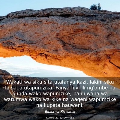 Picture 03 - Kutoka 23:12 SWHULB - Wakati wa siku sita utafanya kazi, lakini siku ta - Bible Verse Picture