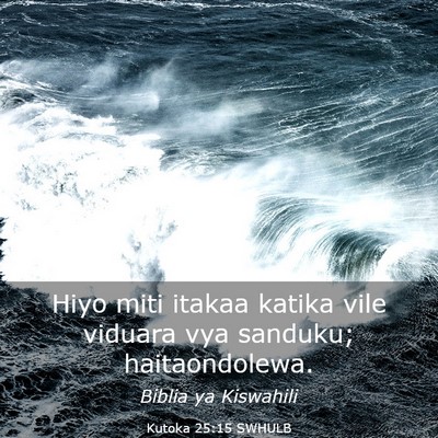 Picture 03 - Kutoka 25:15 SWHULB - Hiyo miti itakaa katika vile viduara vya sanduku; - Bible Verse Picture
